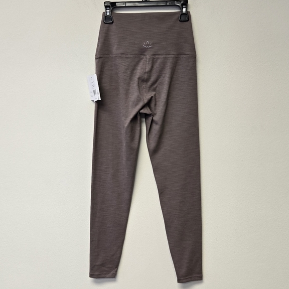 Beyond Yoga Heather Rib High Waisted Midi Legging Mocha Heather S - Picture 2 of 10